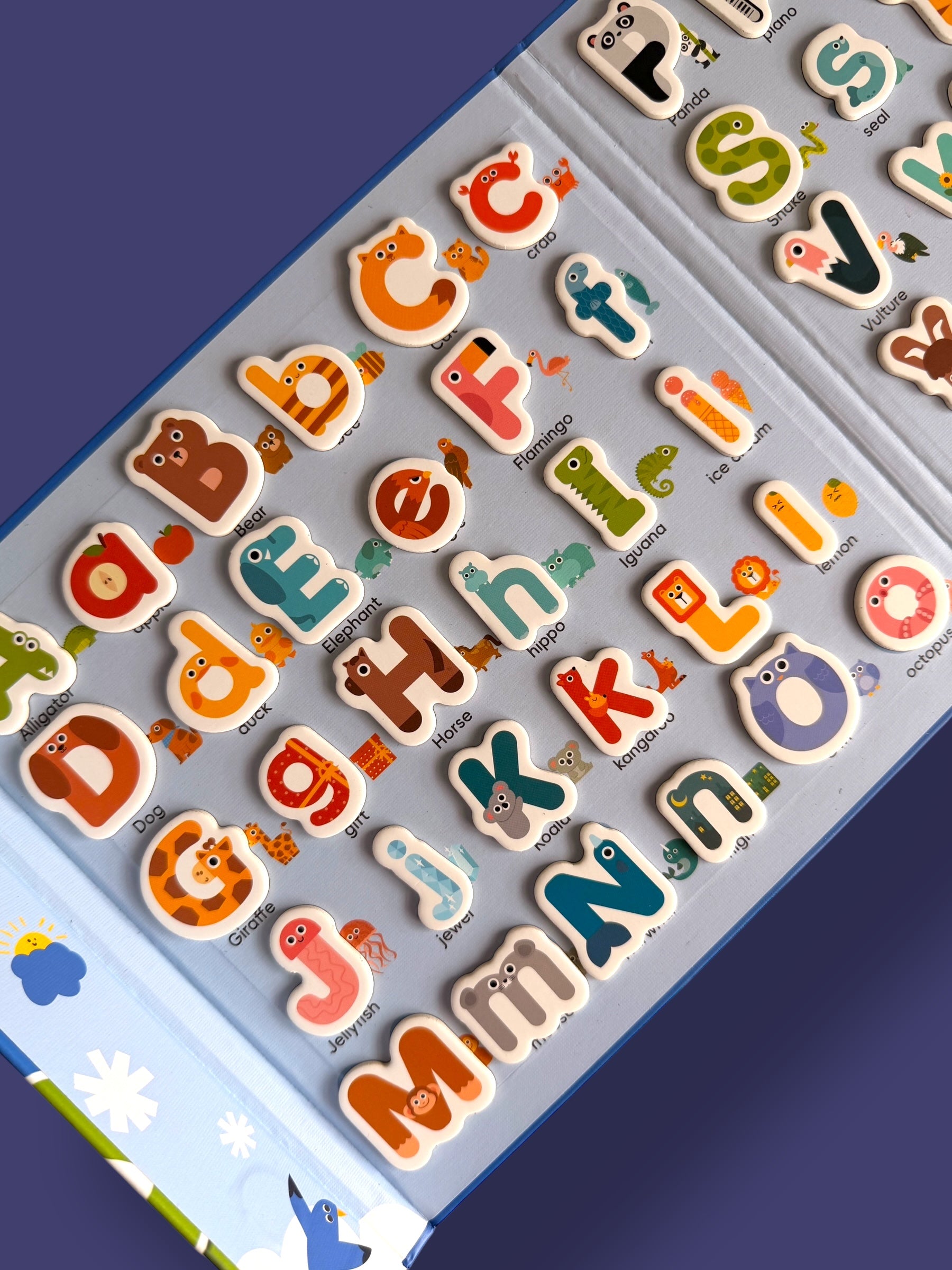 Magnetic Alphabet Letters - 78 pcs Uppercase and Lowercase Letters