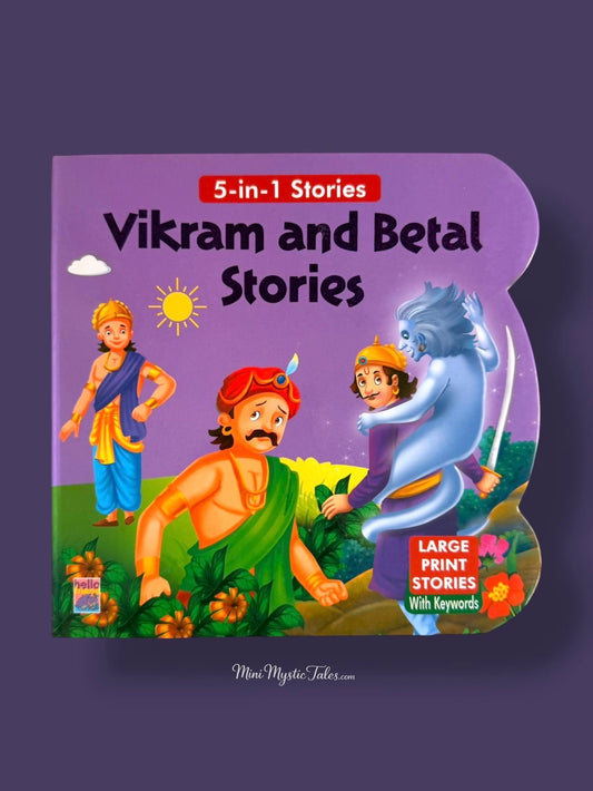 5 in 1 Vikram and Betal Stories board book for kids featuring five classic tales with colourful illustrations and large print