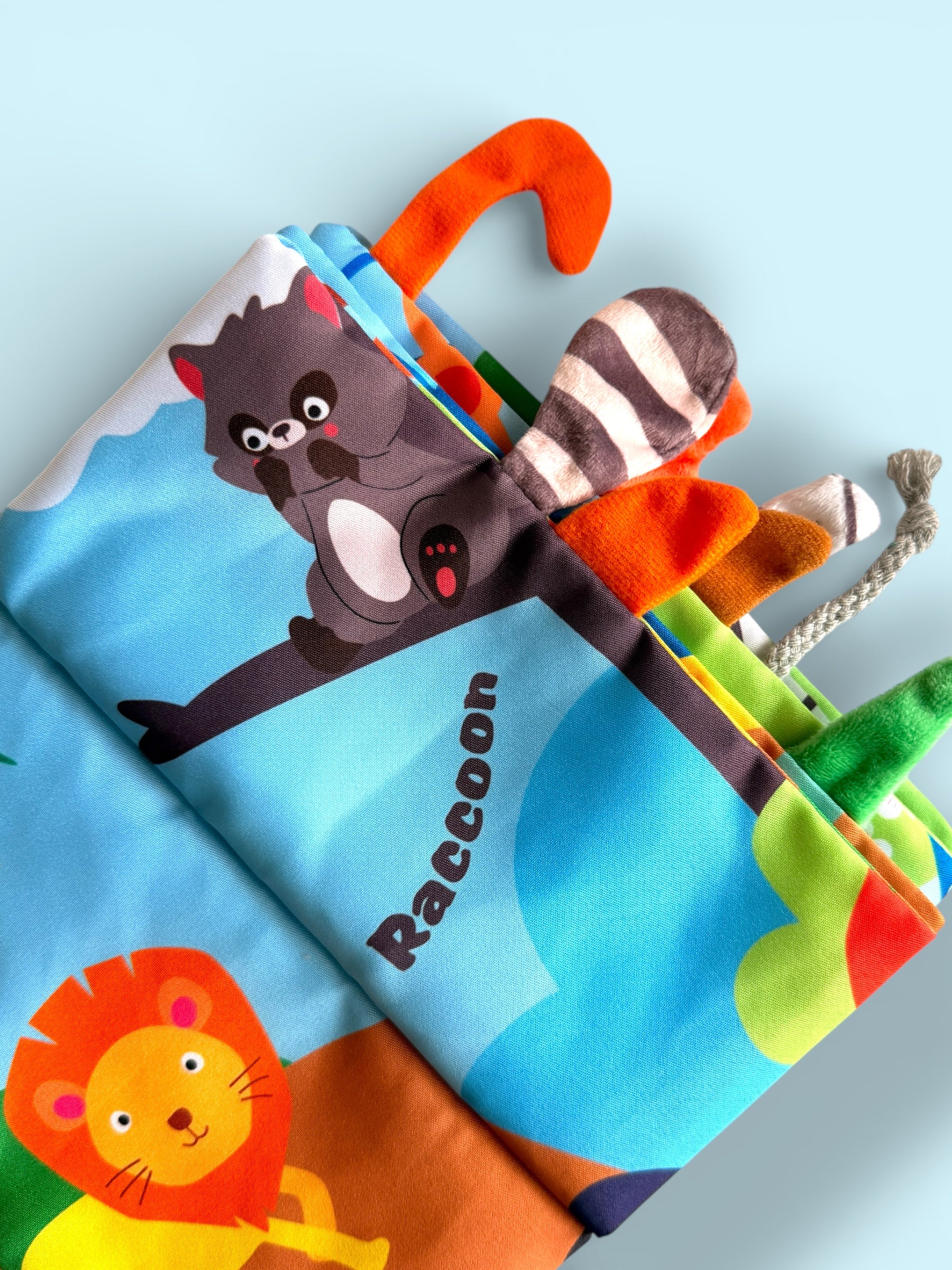 Jungle Animal Theme Printed Soft Cloth Book