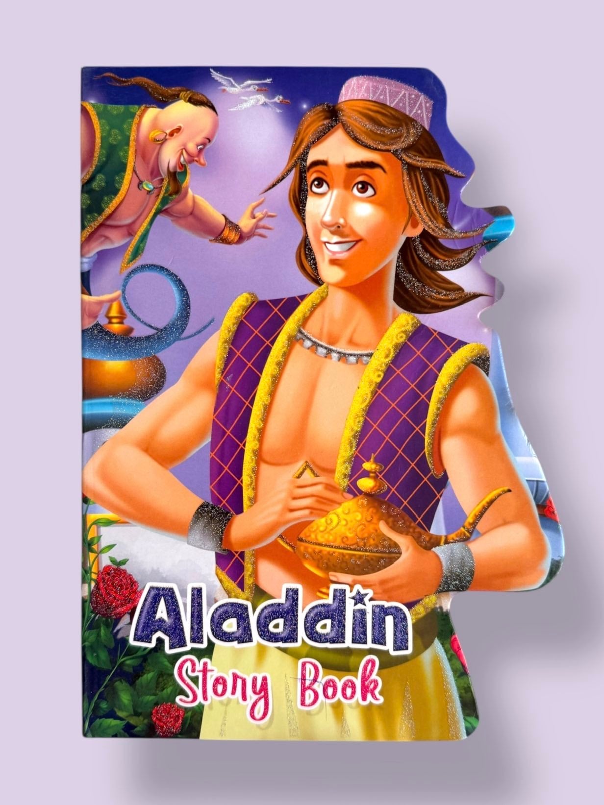 Aladdin Story Board Book for kids featuring the classic fairy tale with vibrant illustrations and die-cut board book pages