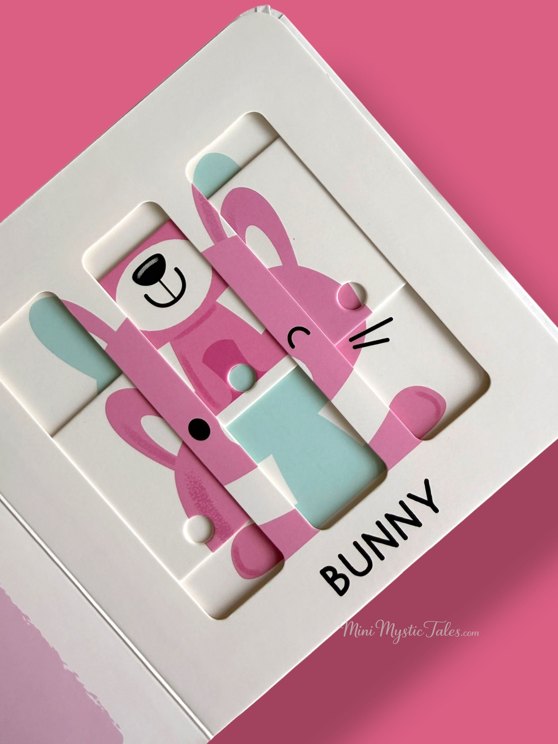 Bunny sliding puzzle activity page designed to encourage concentration, visual recognition, and hand-eye coordination