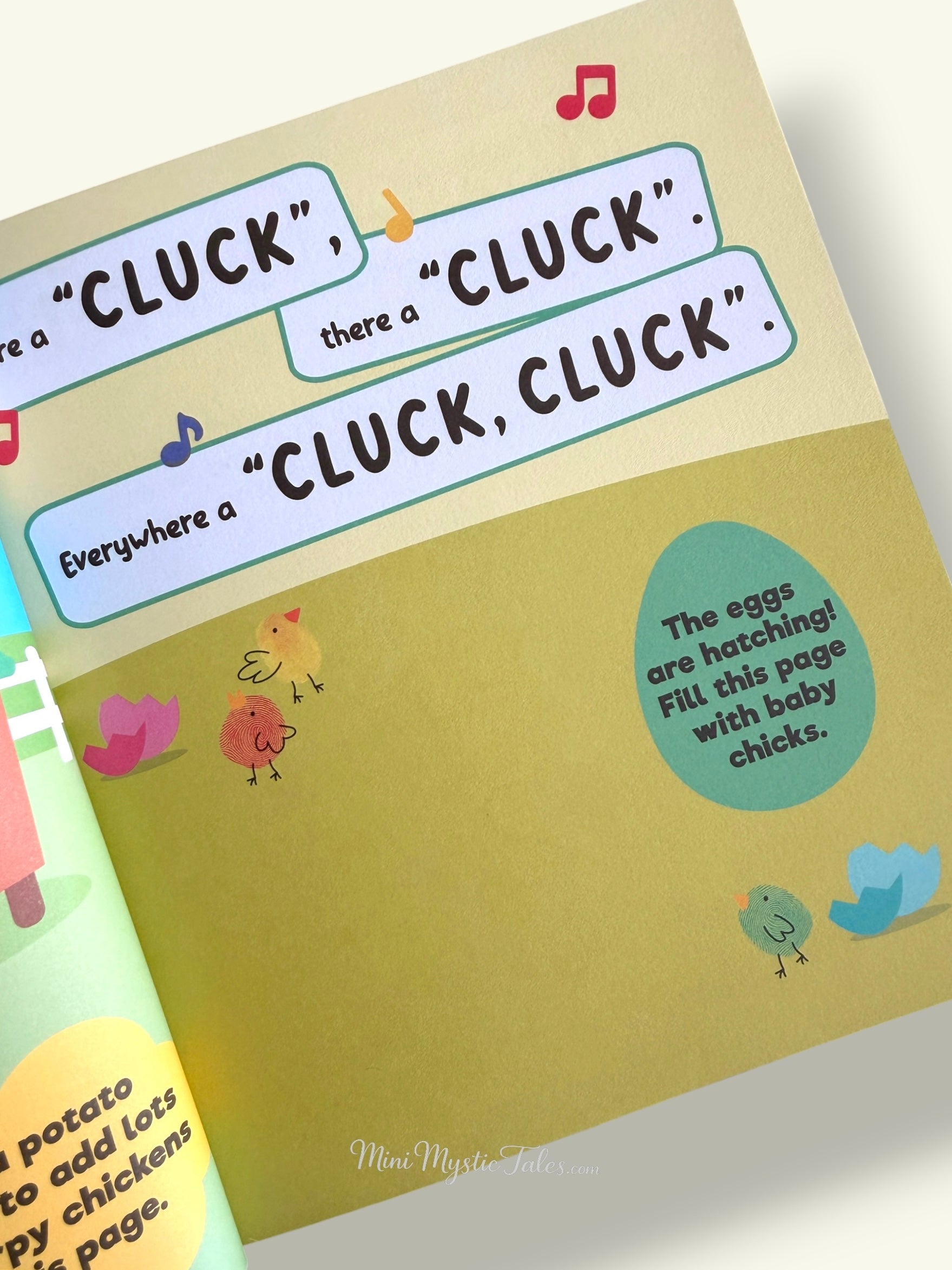 Cocomelon fingerprint activity page for creating baby chicks using fingerprints