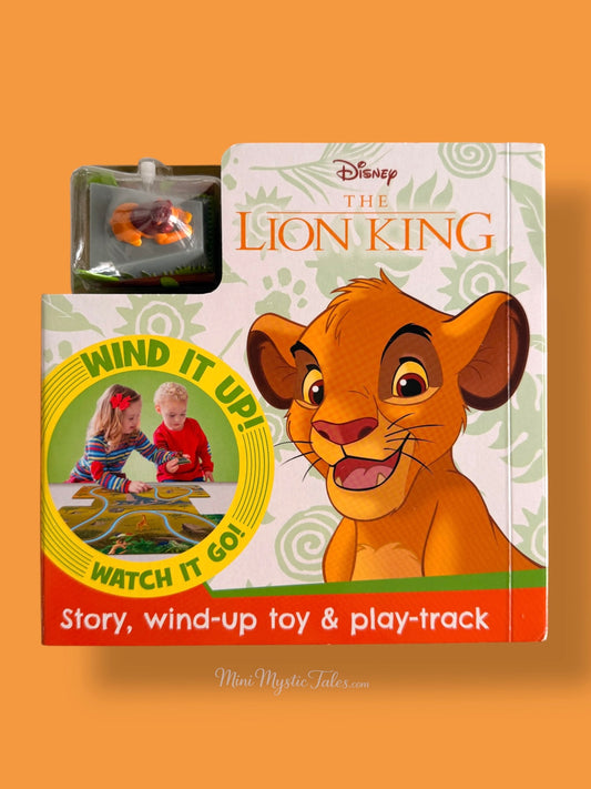 Disney The Lion King interactive board book with wind-up Simba toy and built-in play track for children