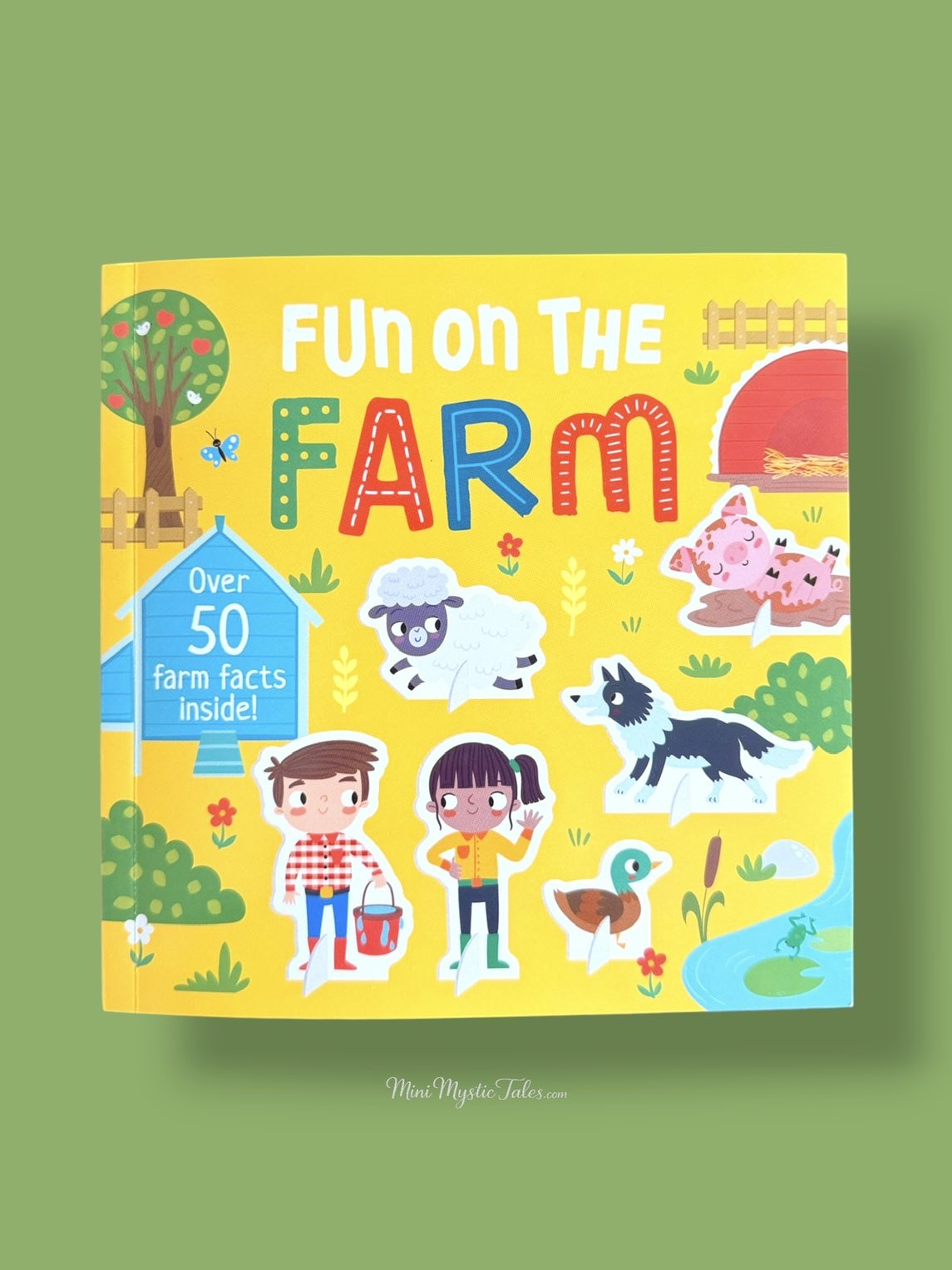 Fun on the Farm children’s book featuring over 50 farm facts about animals, farming and everyday life on a farm.