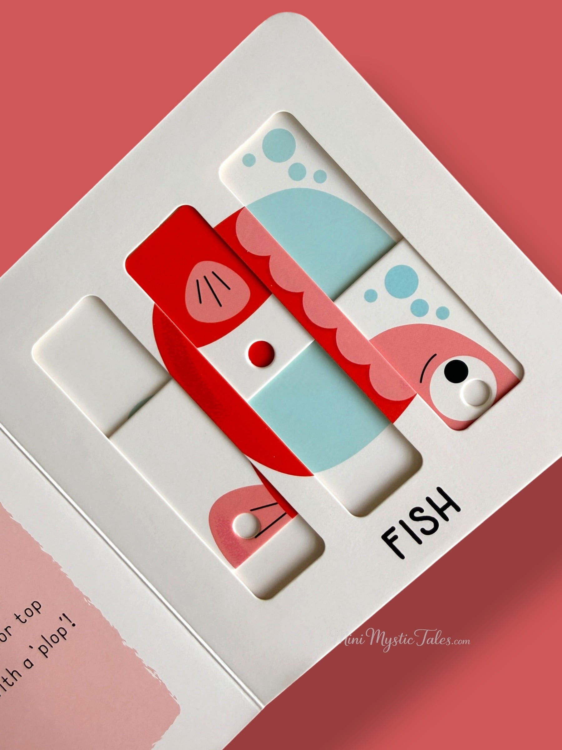 Fish sliding puzzle activity designed for early learning, hand-eye coordination, and visual recognition