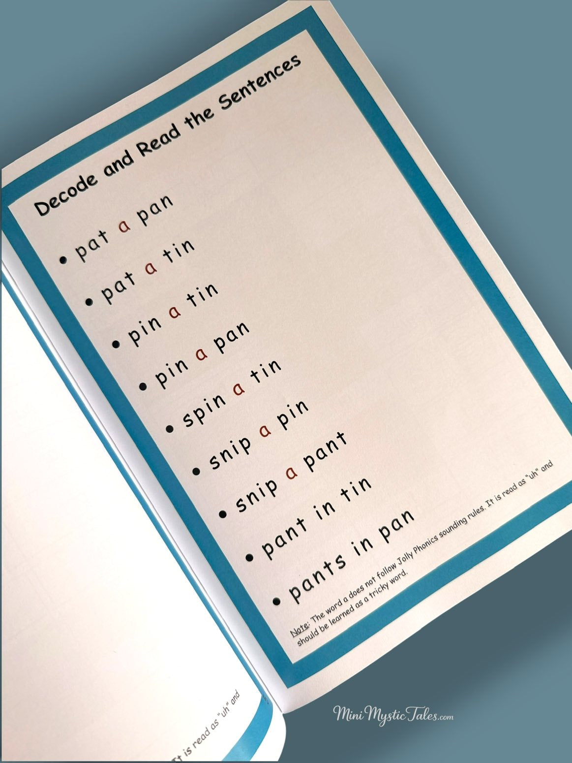 Decode and read sentences activity from Phonics Fun Factory for practising blending and independent reading.