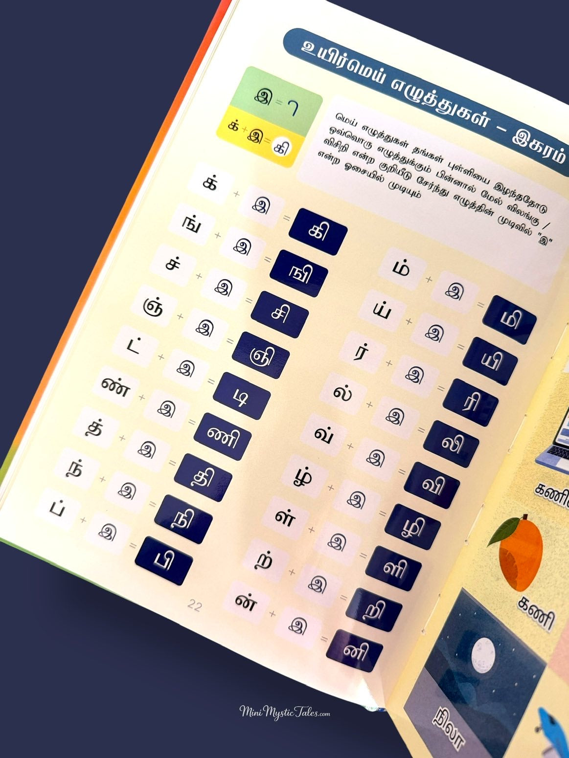 Complete Tamil Uyirmei Ezhuthukkal chart featuring all 247 Tamil letter combinations for quick reference and learning.