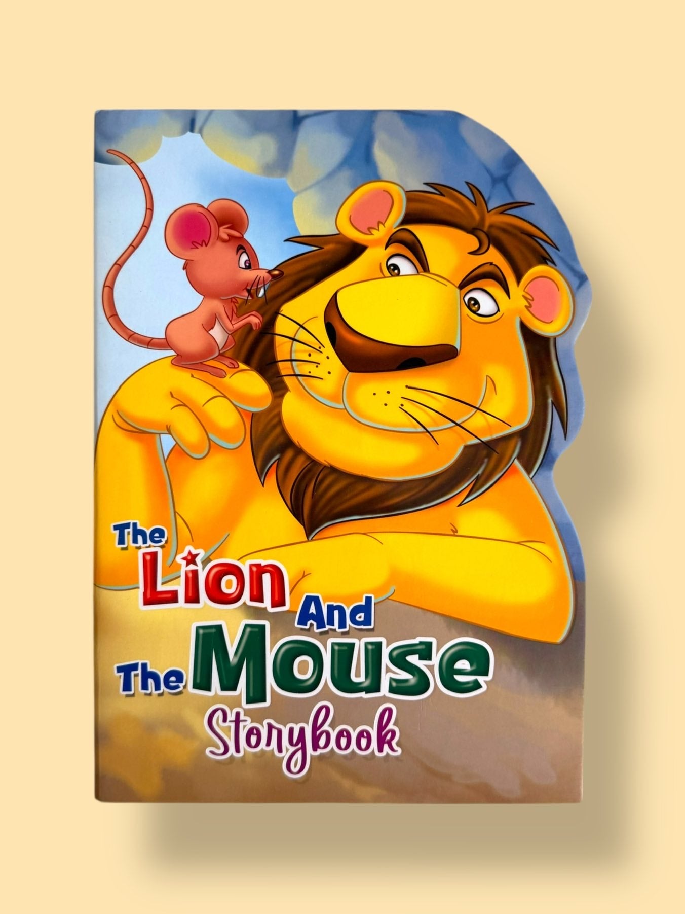 The Lion and the Mouse Story Board Book for kids featuring the classic moral story with colourful illustrations and sturdy board pages