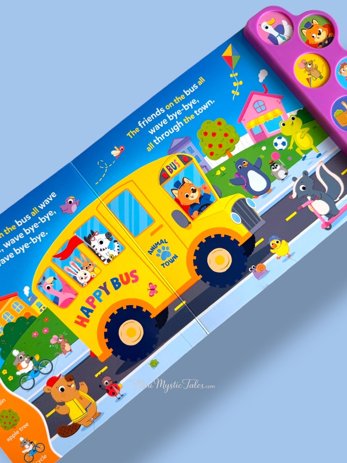 Search & Find: The Wheels on the Bus children’s sound book with vibrant illustrations, sing-along lyrics, and interactive search-and-find activities for toddlers.