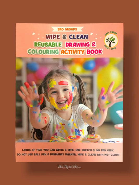 Wipe & Clean Reusable Drawing & Colouring Activity Book for kids with reusable colouring, drawing and creative activity pages